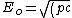 E_o = \sqrt{\left(pc\right)^2 + \left(m_ec^2\right)^2}